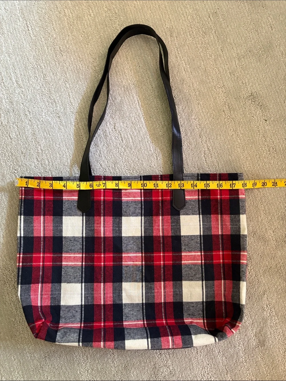 Yankee Candle 2023 Holiday Festive Flannel Plaid Tote Bag NWOT Classic Preppy